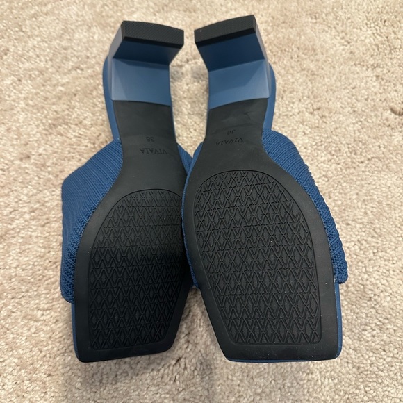Vivaia Jade Pro Square-Toe Block Heel Sandals Vintage blue 36/5.5-6 - Picture 4 of 4